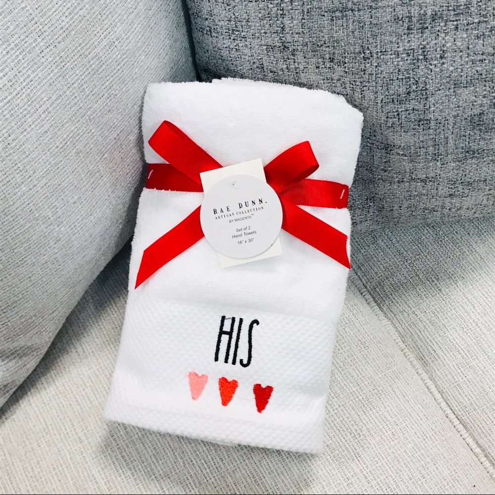 Rae Dunn “HIS” and “HERS” Towel set